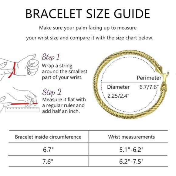 Twisted Cable Bracelet Stylish Fine Stainless Steel Cable Cuff Bracelet - Picture 2 of 7